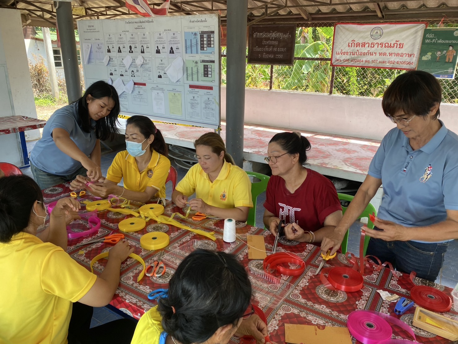 หลักสูตรวิชาการทำริบบิ้นพวงมาลัย