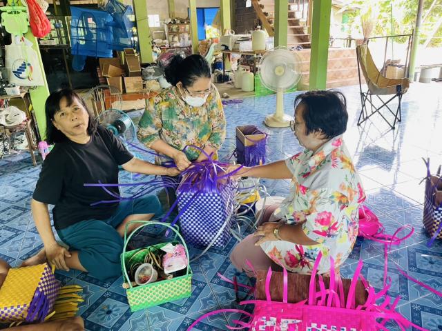 3. หลักสูตรวิชาการทำกระเป๋าปิคนิคจากเส้นพลาสติก