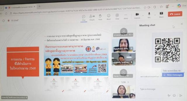 4. ประชุมเพื่อรายงานผลการดำเนินงานของชมรมอาสายุวกาชาด  ประจำปี 2568