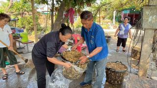 14. โครงการเรียนรู้ตามหลักปรัชญาของเศรษฐกิจพอเพียง (การเพาะเห็ดฟางในตะกร้า)